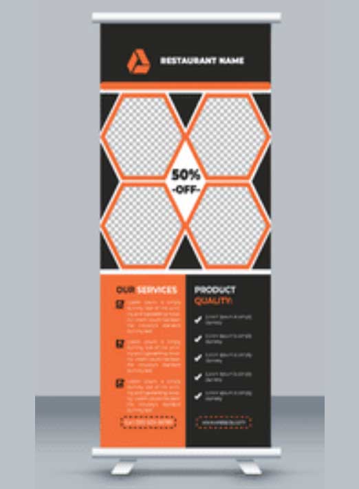 contoh Banner Desain Hexagonal