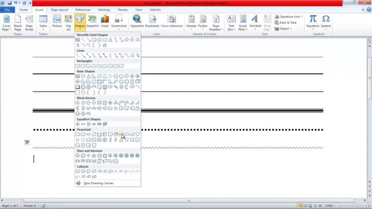 Cara Membuat Garis di Word