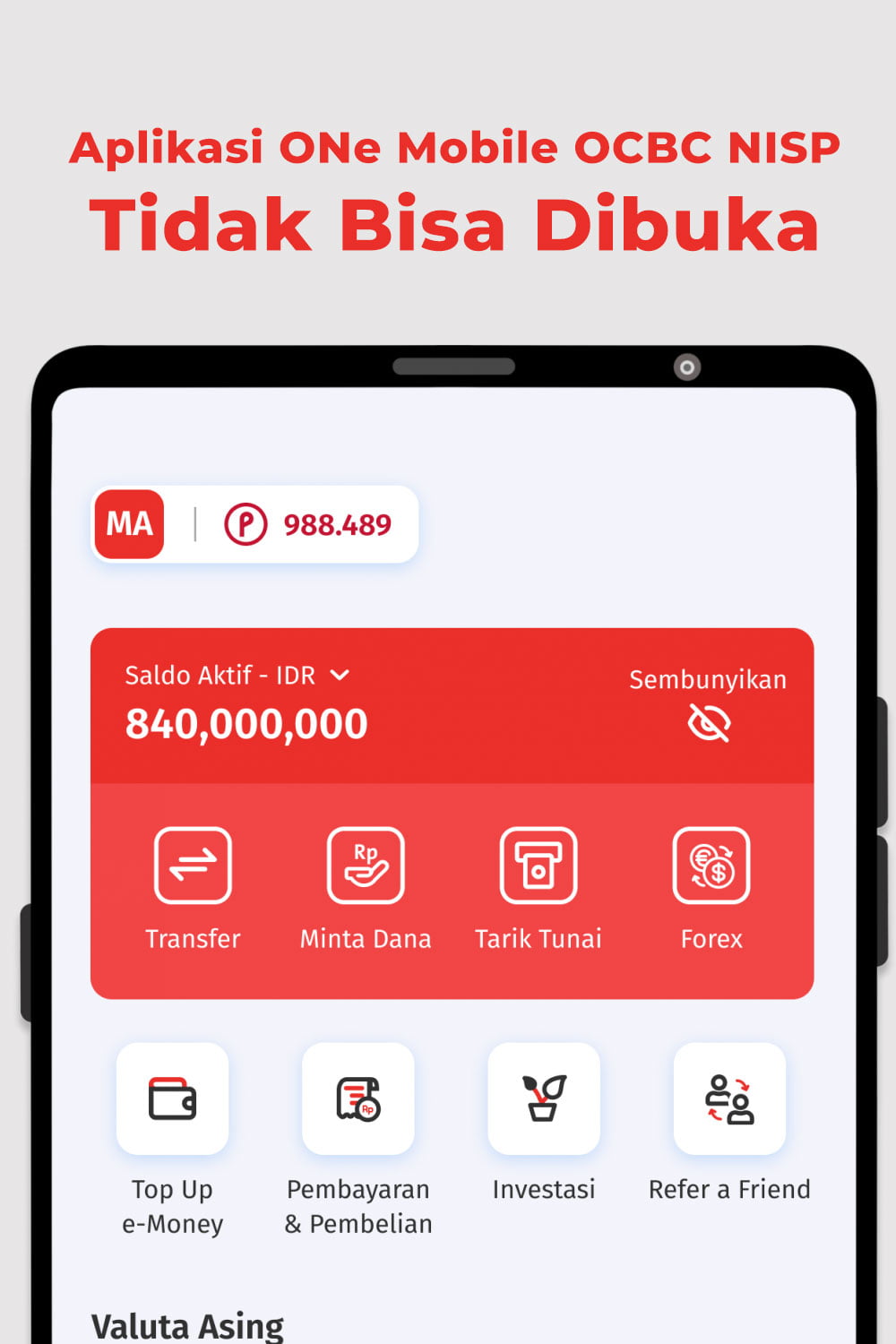 Aplikasi ONe Mobile OCBC NISP Tidak Bisa Dibuka