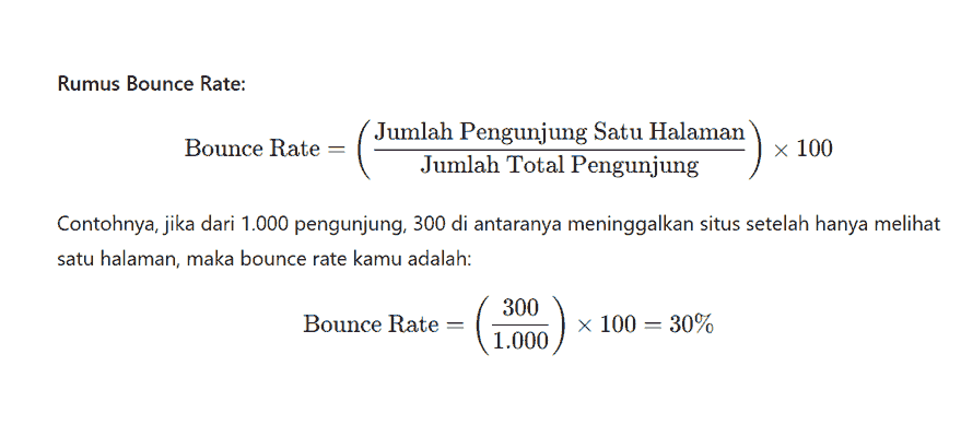 Rumus Bounce Rate